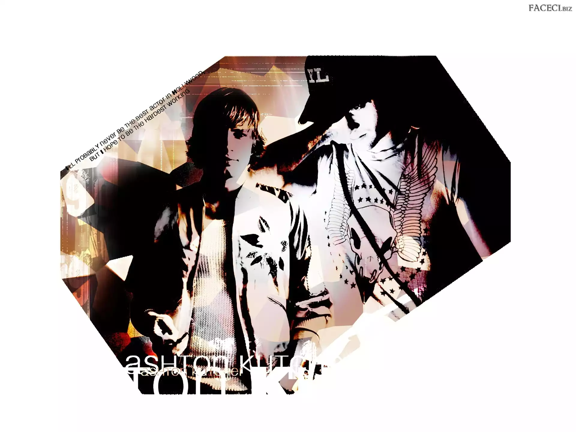 daszek, Ashton Kutcher, czapka